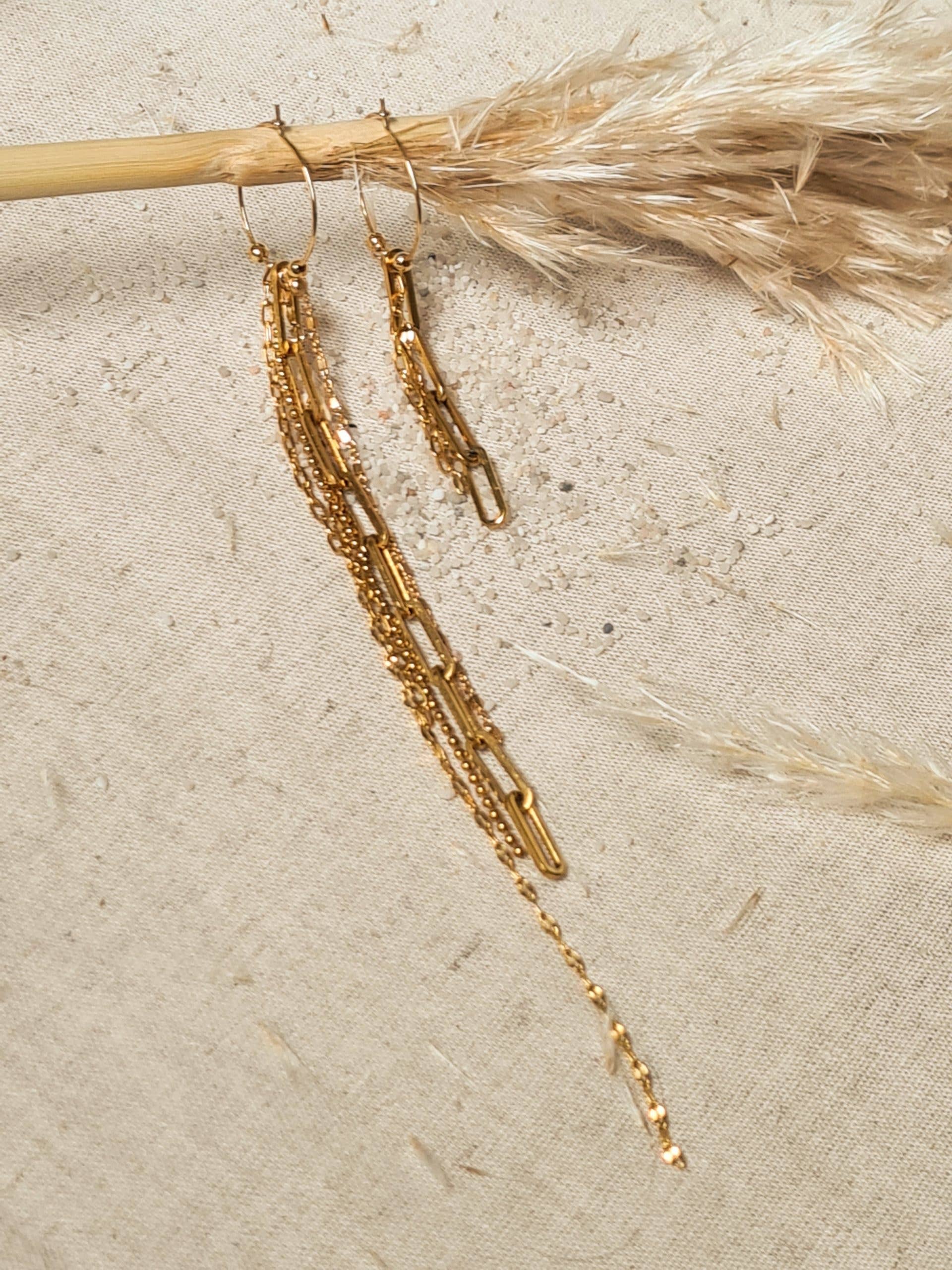 la plagette sauvage - Wholesale Dangle Earrings - “Asymmetric Déferlantes” earrings1