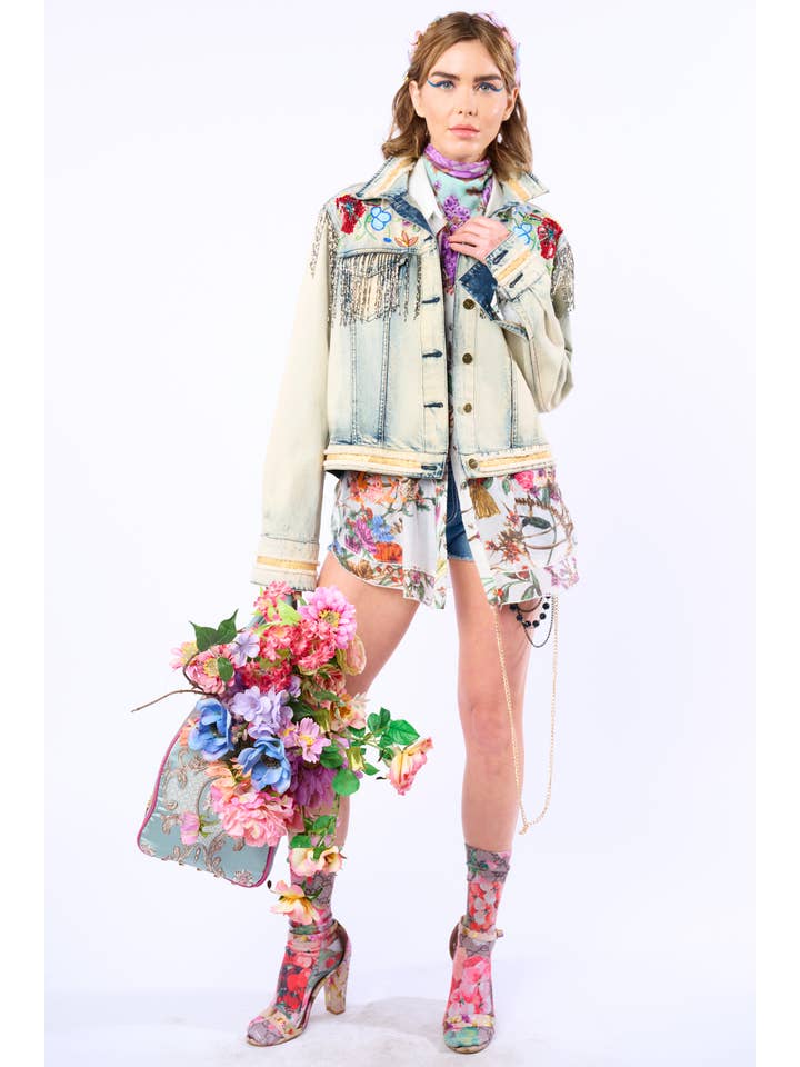 Country Queen Embellished Denim Jacket for wholesale on Faire15