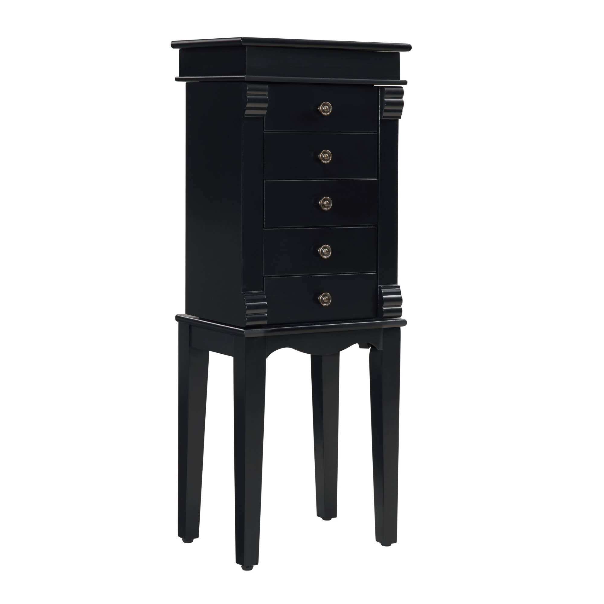 HOMYCASA DESIGN INC - Wholesale Jewelry Box/Organizer - Homy Casa 5-Drawer Jewelry Armoire with Swing Doors, Cherry9