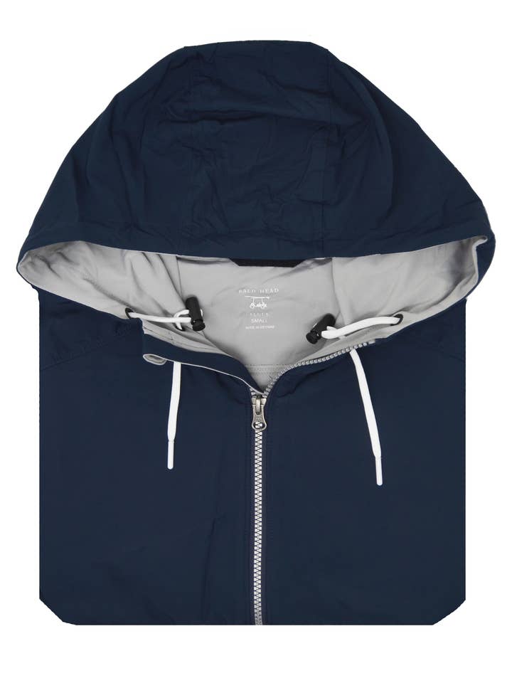 Kapuzenpullover mit durchgehendem Reißverschluss - Marineblau/Grau für den Großhandel von Bald Head Blues