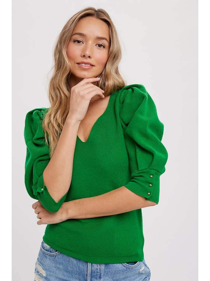 Bluivy - Venta al por mayor Jersey corto de punto - Mujer - JERSEY MANGA CORTA PUFF21
