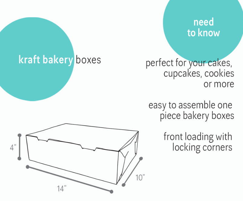 Kis Paper - Wholesale Gift Box - Custom Print Kraft Bakery Box 14x10x4 inches1