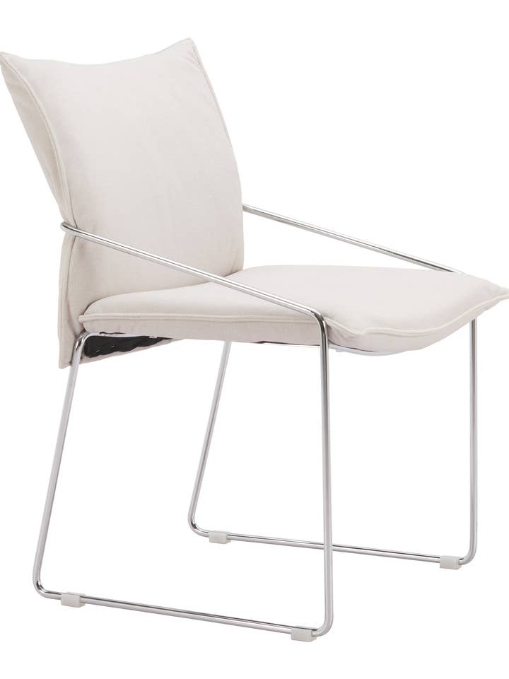 Chaise de salle à manger Pola blanche pour la vente par Zuo Modern