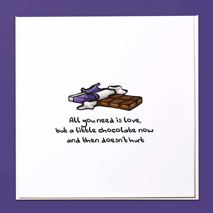 Tudo o que precisas é amor Cartão de Saudação por atacado de The Crafty Giraffe