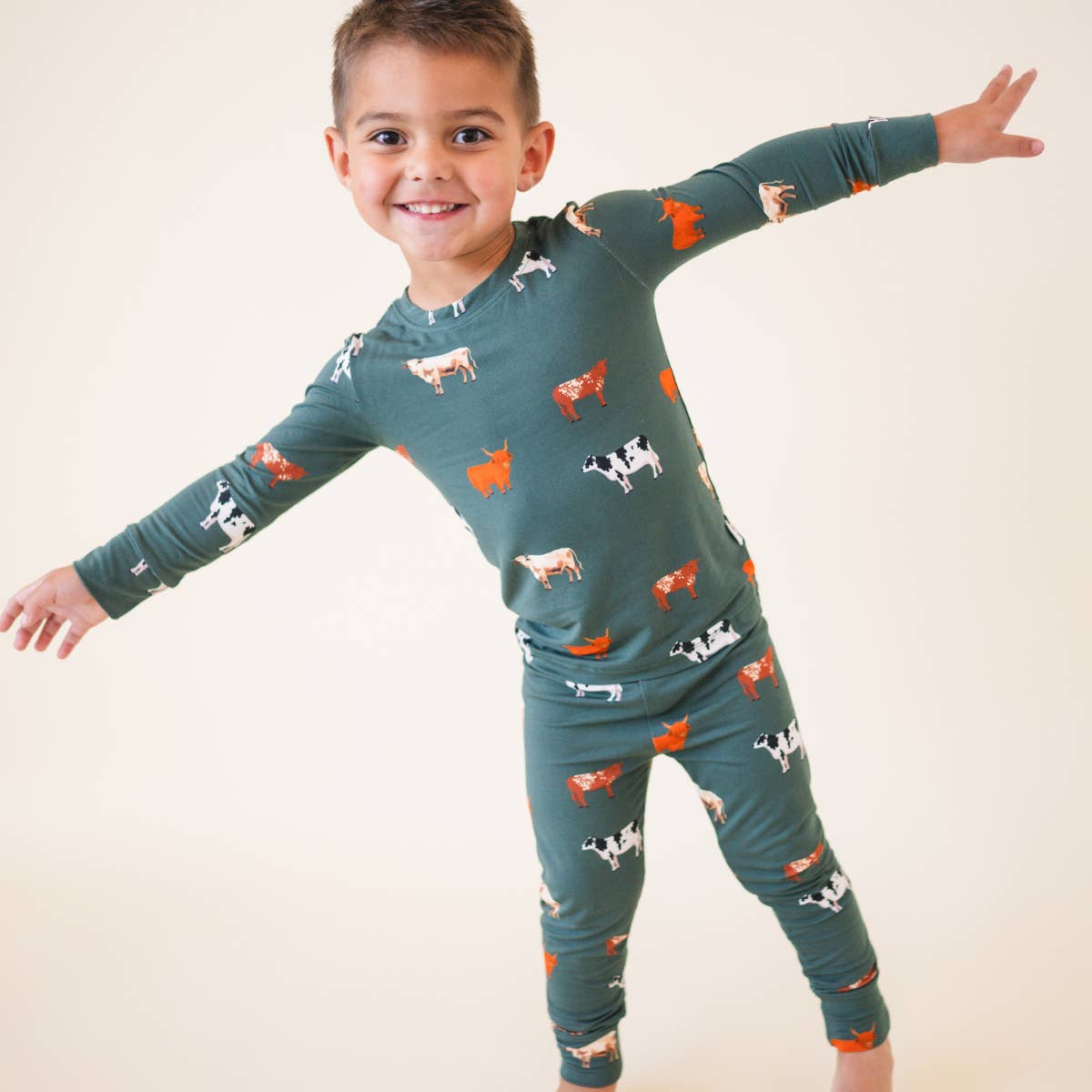 bug + bean kids - Wholesale Sleepwear set – Kids - Bamboo 2-Piece Toddler Pajama Set | Green Cow