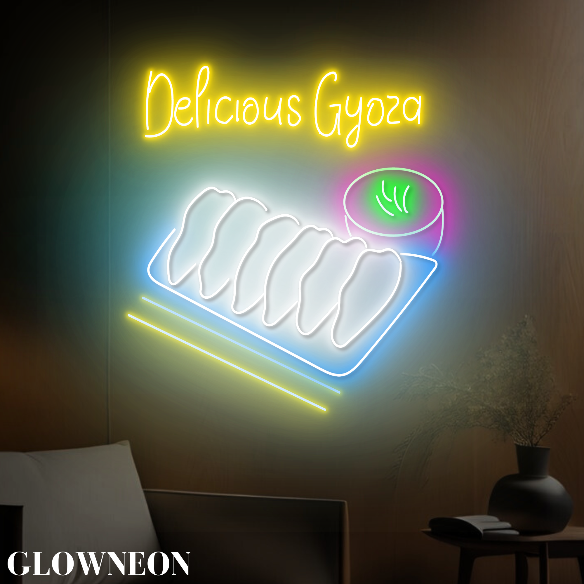 Glow Neon - Wholesale Neon Sign - Delicious Gyoza Neon Sign, Japanese Gyoza Restaurant Led Art1