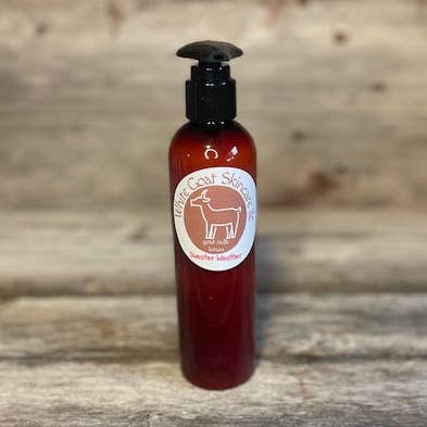 Sweater Weather goat milk lotion for wholesale by White Goat Skincare LLC