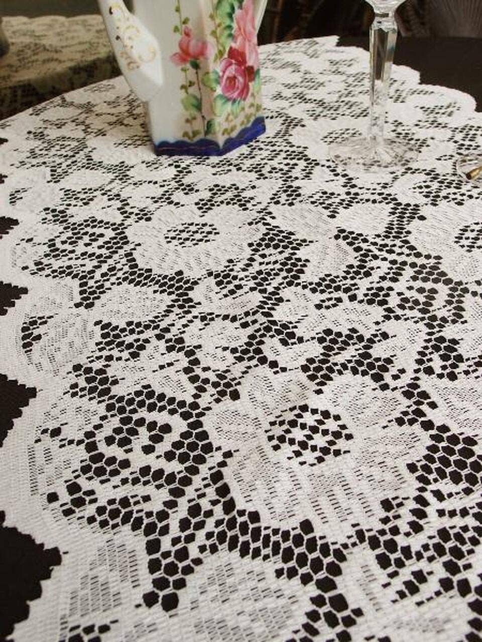 Packaging Decor - Wholesale Table runner - Lace Off White Table Runner 18" wide 96" long1