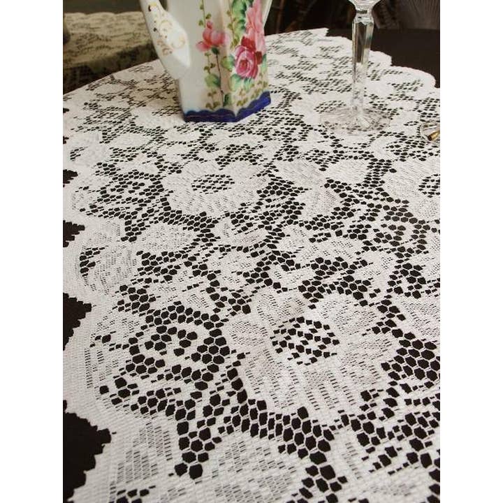 Packaging Decor - Wholesale Table runner - Lace Off White Table Runner 18" wide 96" long1