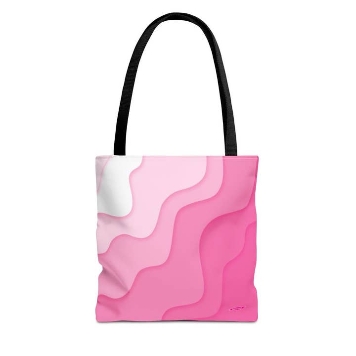 Berry Caye™ Pink Wave Tote Bag for wholesale by Berry Caye