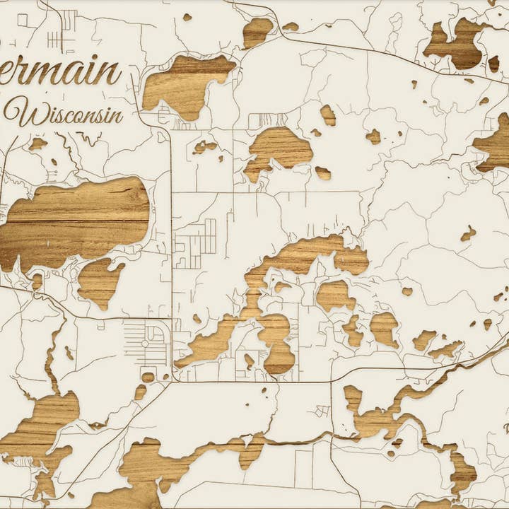 FP1866 - St. Germain Engraved Map (Standard) for wholesale by Fire & Pine