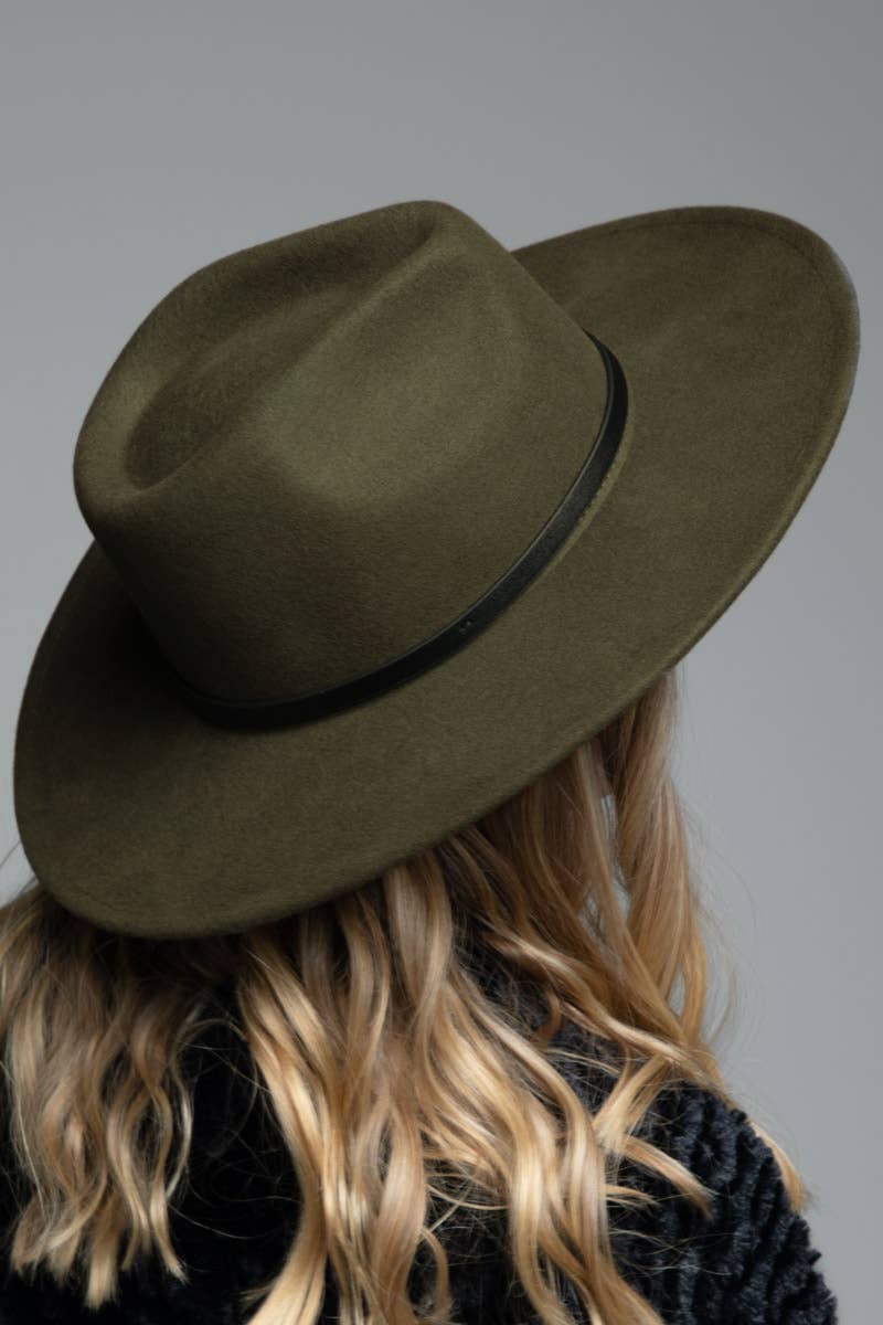 Urbanista - Wholesale Fedora - Women's - 100% Wool Leather Trim Panama Hat13