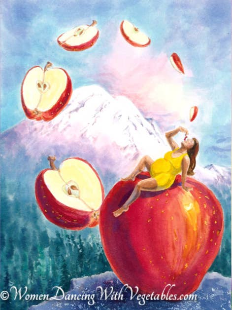 Apple for wholesale by Women Dancing with Vegetables. Becoming Lighter