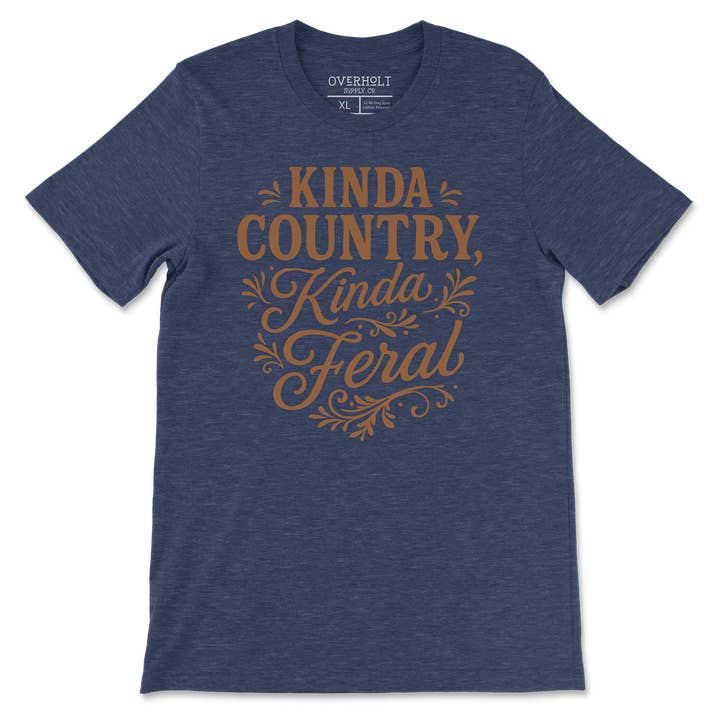 Overholt Supply Co. - Wholesale Screen Printed T-Shirt - Women's - OSC-106 – "Kinda Country, Kinda Feral" T-Shirt3
