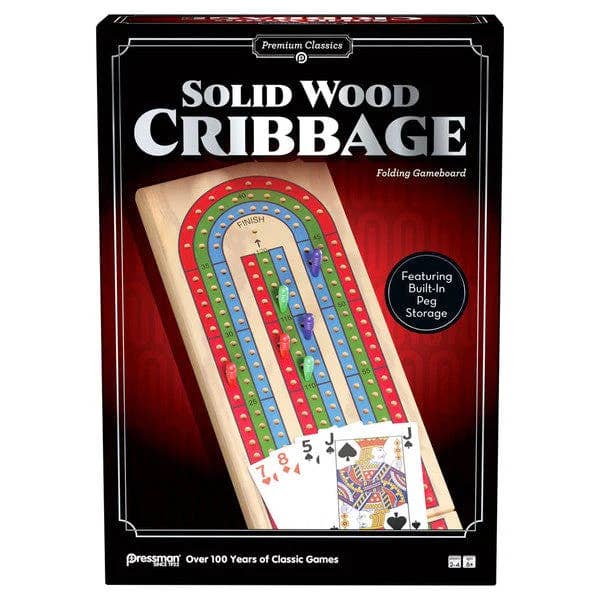 Wooden Cribbage, Pressman Premium Classic Game, Ages 8+ for wholesale by Variety Distributors