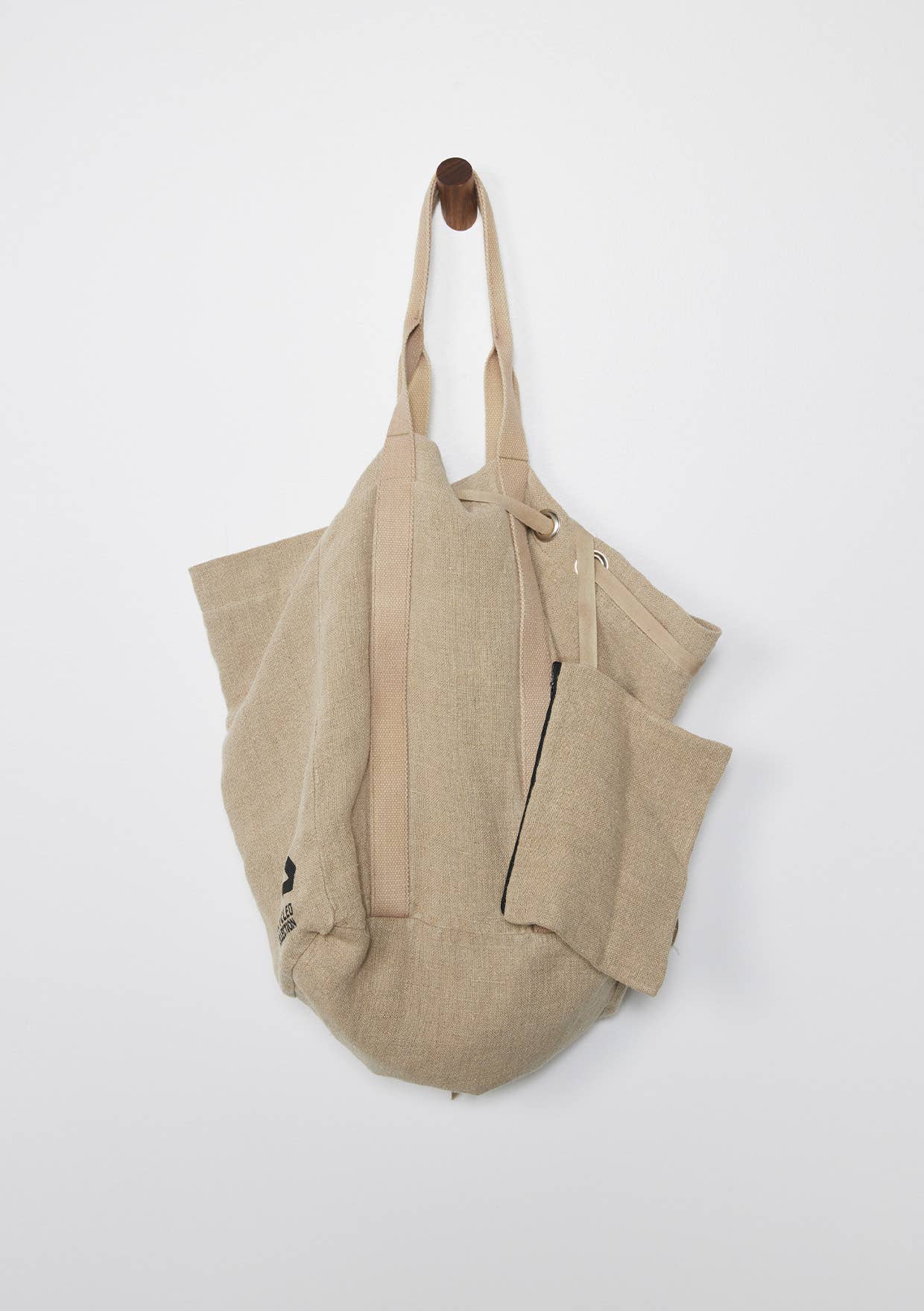 Large Reversible Canvas Tote Bag with Navy Plaid Interior for wholesale on Faire1