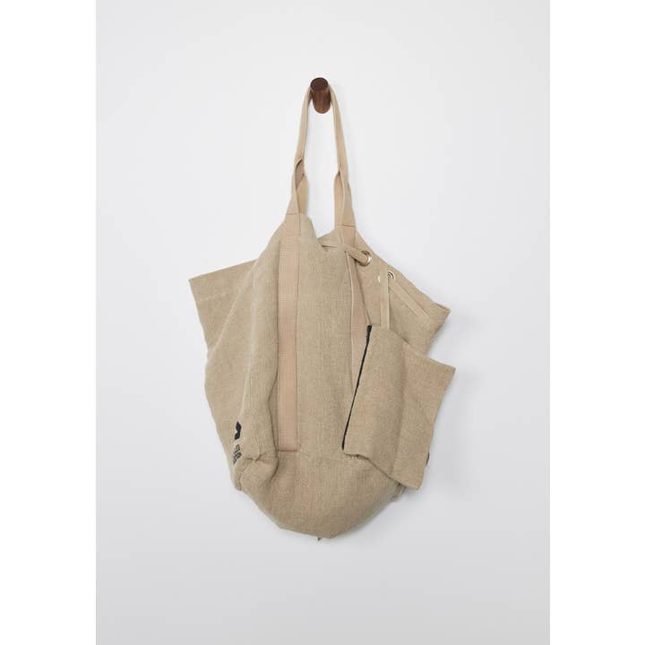 Large Reversible Canvas Tote Bag with Navy Plaid Interior for wholesale on Faire1