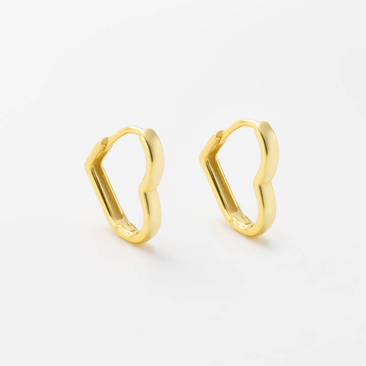 happyzzzsu – wholesale Hoop-örhängen – Hoop-örhängen i sterlingsilver sött hjärta