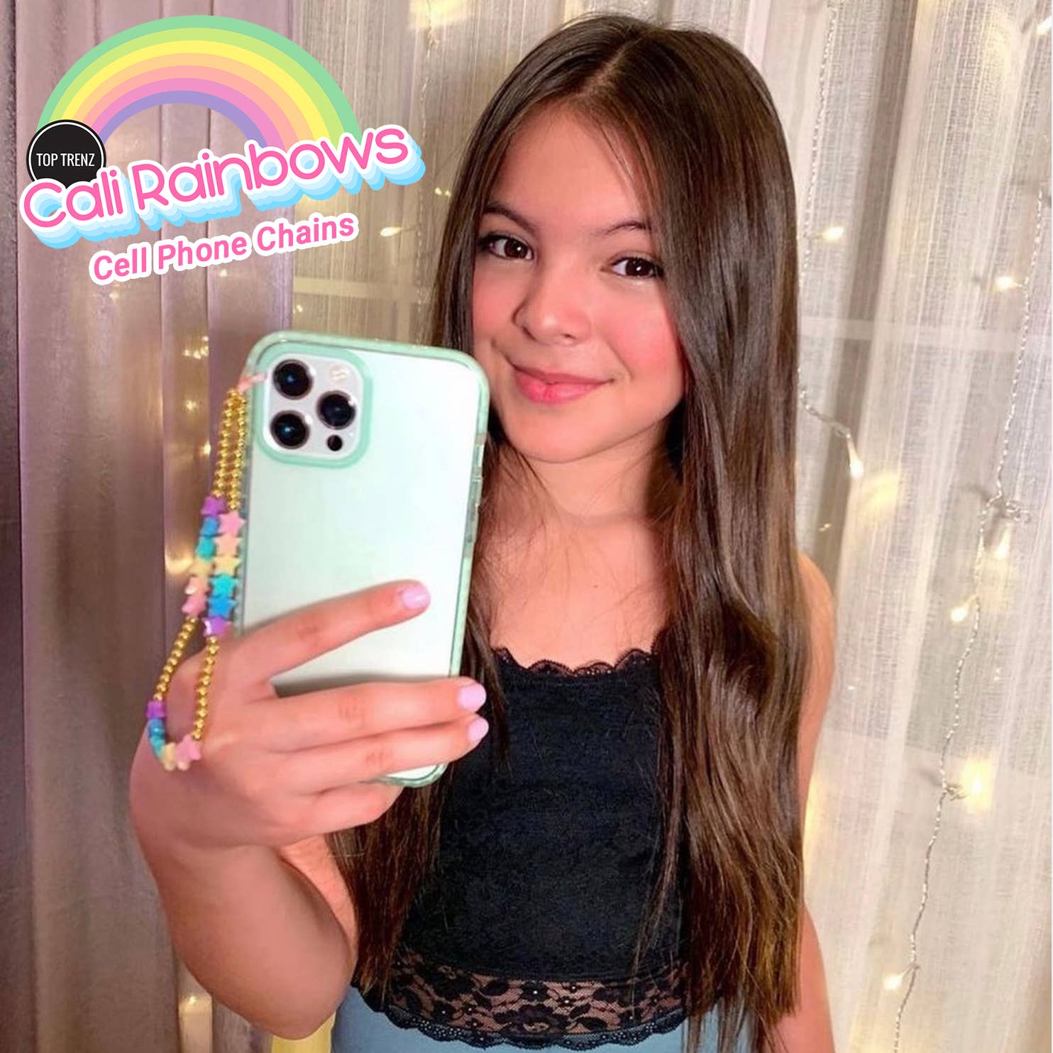 Top Trenz Inc - Wholesale Phonecase Strap - Cali Stretch Beaded Cell Phone Chain Assortment1