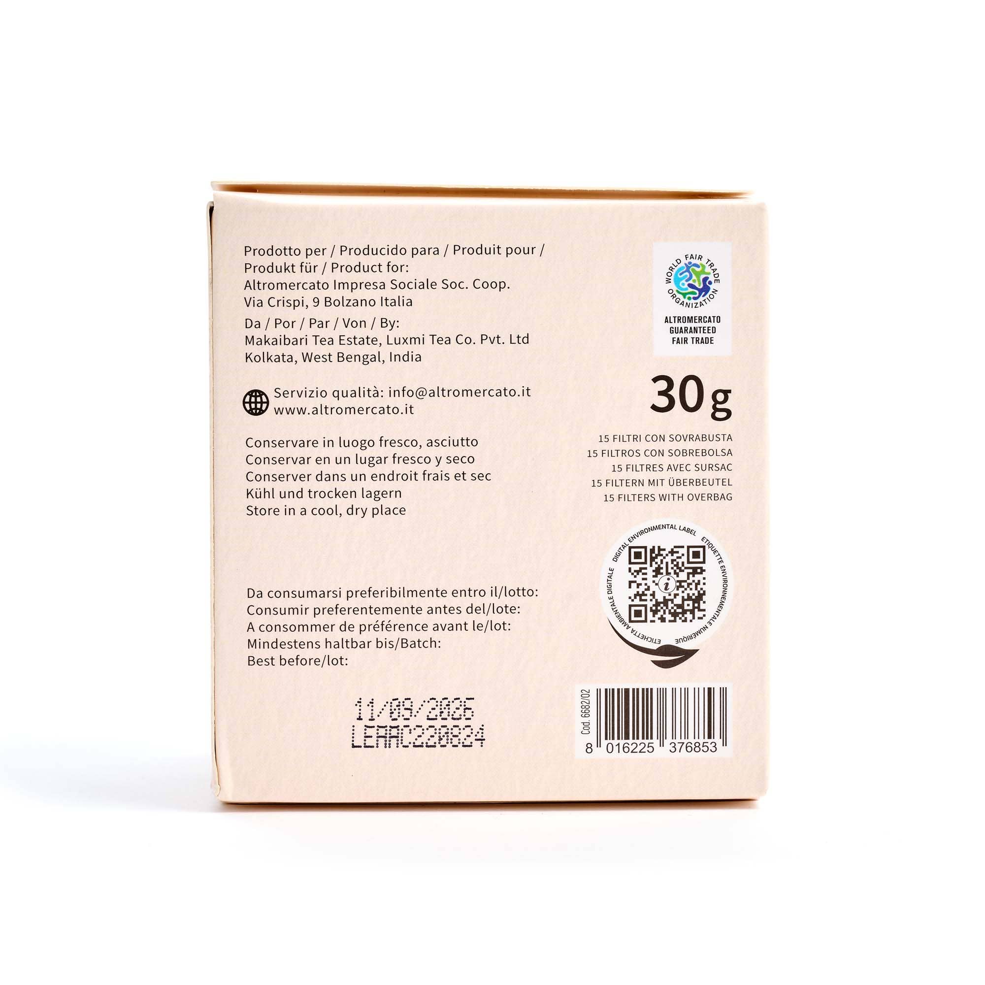 Altromercato - Wholesale Tea Bags - Himalayan Spicy Tea - 15 pyramid tea bags - 30 g6