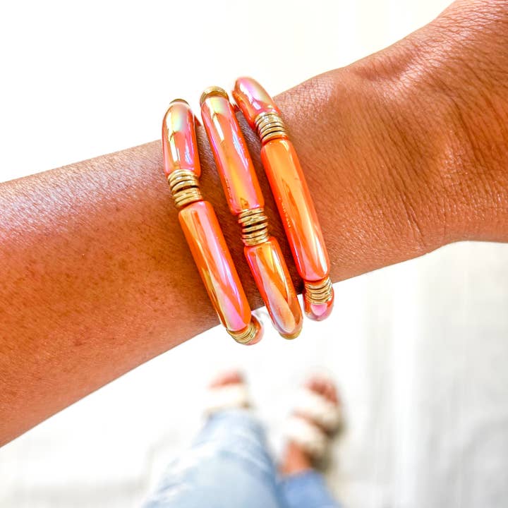 Savvy Bling - Wholesale Beaded Bracelet - Metallic Tube Bracelets68