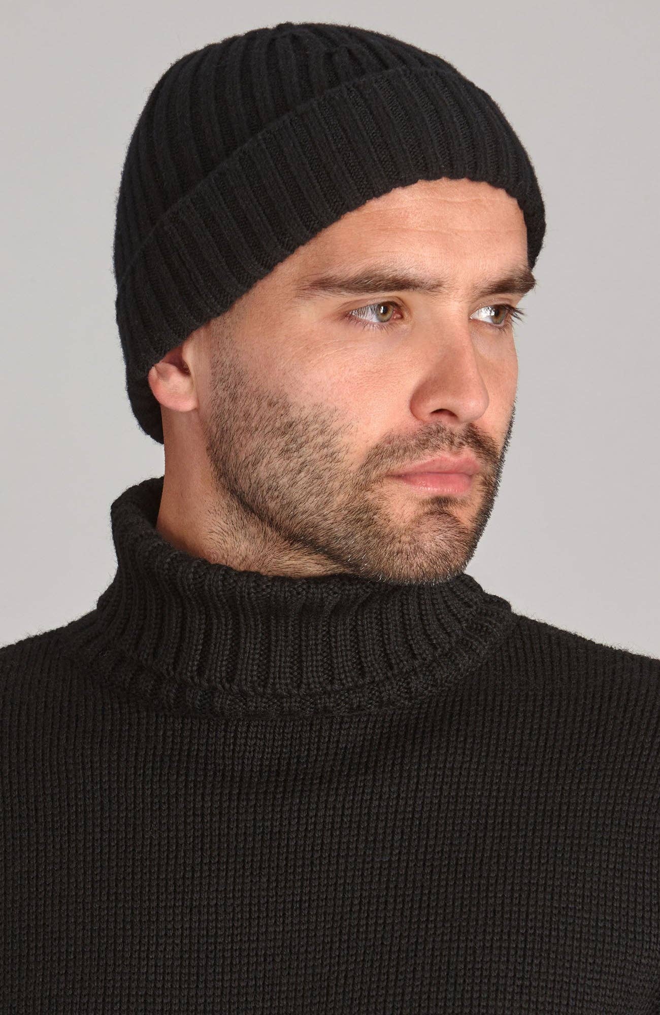 Paul James Knitwear - Wholesale Beanie - Men's - Heavyweight Merino Cashmere Ribbed Beanie6