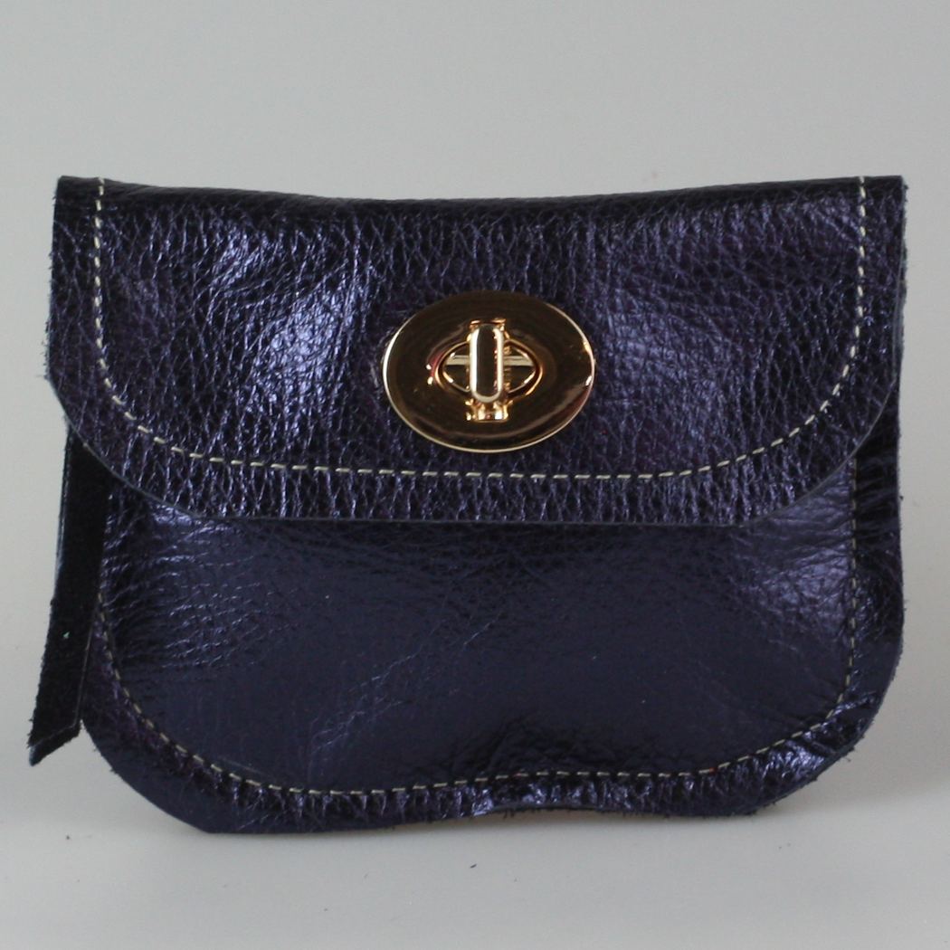 Zina Kao Exclusives - Wholesale Wallet - Women's - The Turnlock Metallic Leather Wallets: 3 sizes!5