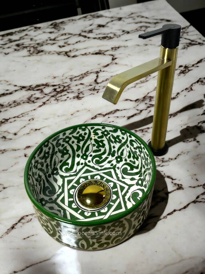 Pia de vaso de banho artesanal por atacado de Moroccan Sink