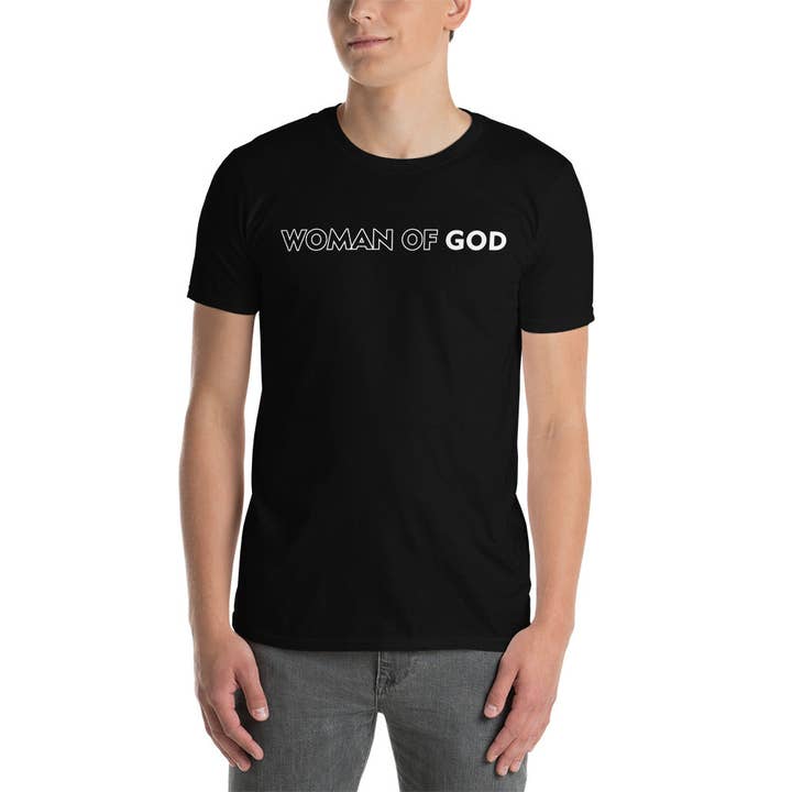 T-shirt unisex a maniche corte Woman of God per la vendita all'ingrosso da parte di Souverista