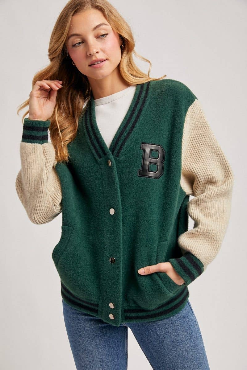 Vanilla Monkey - Wholesale Bomber Jacket - Women's - Sweater Varsity Jacket0