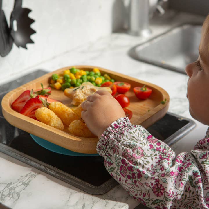 Rinkit Pty Ltd - Wholesale Dinner plate – Kids & Baby - Tiny Dining Children's Bamboo Suction Square Plate14