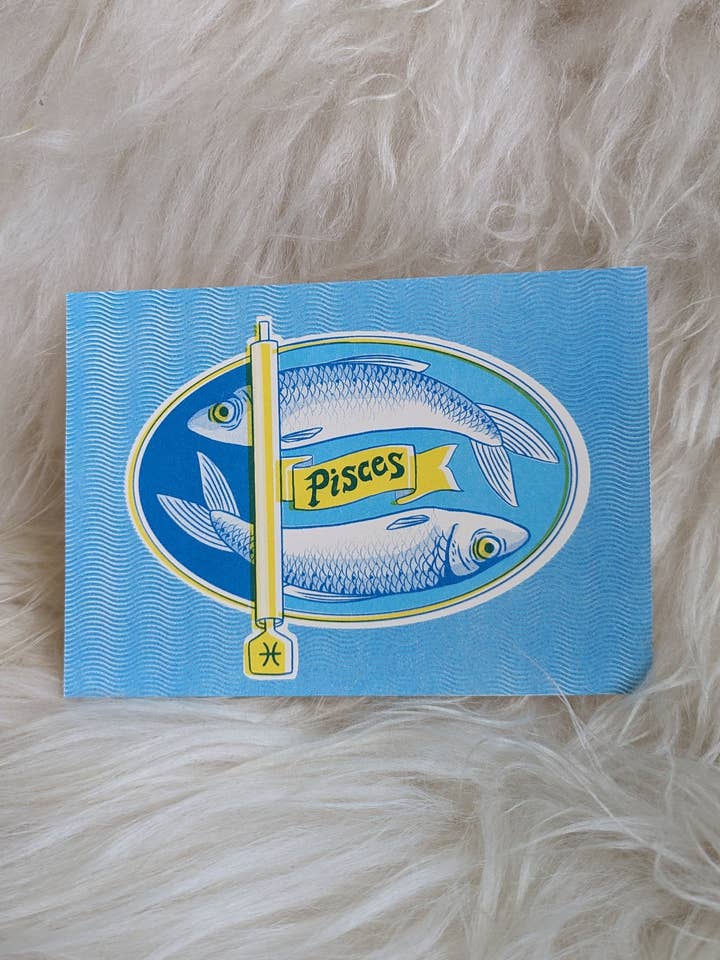 Fiskene Risograftryk | 5"x7" for engroshandel hos Christina Hu