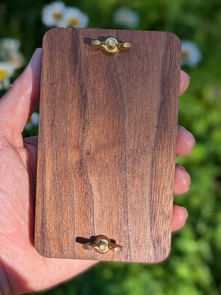 Pocket Flower Press Made From Genuine Hardwood | 3"x5" for wholesale by Macon Makes