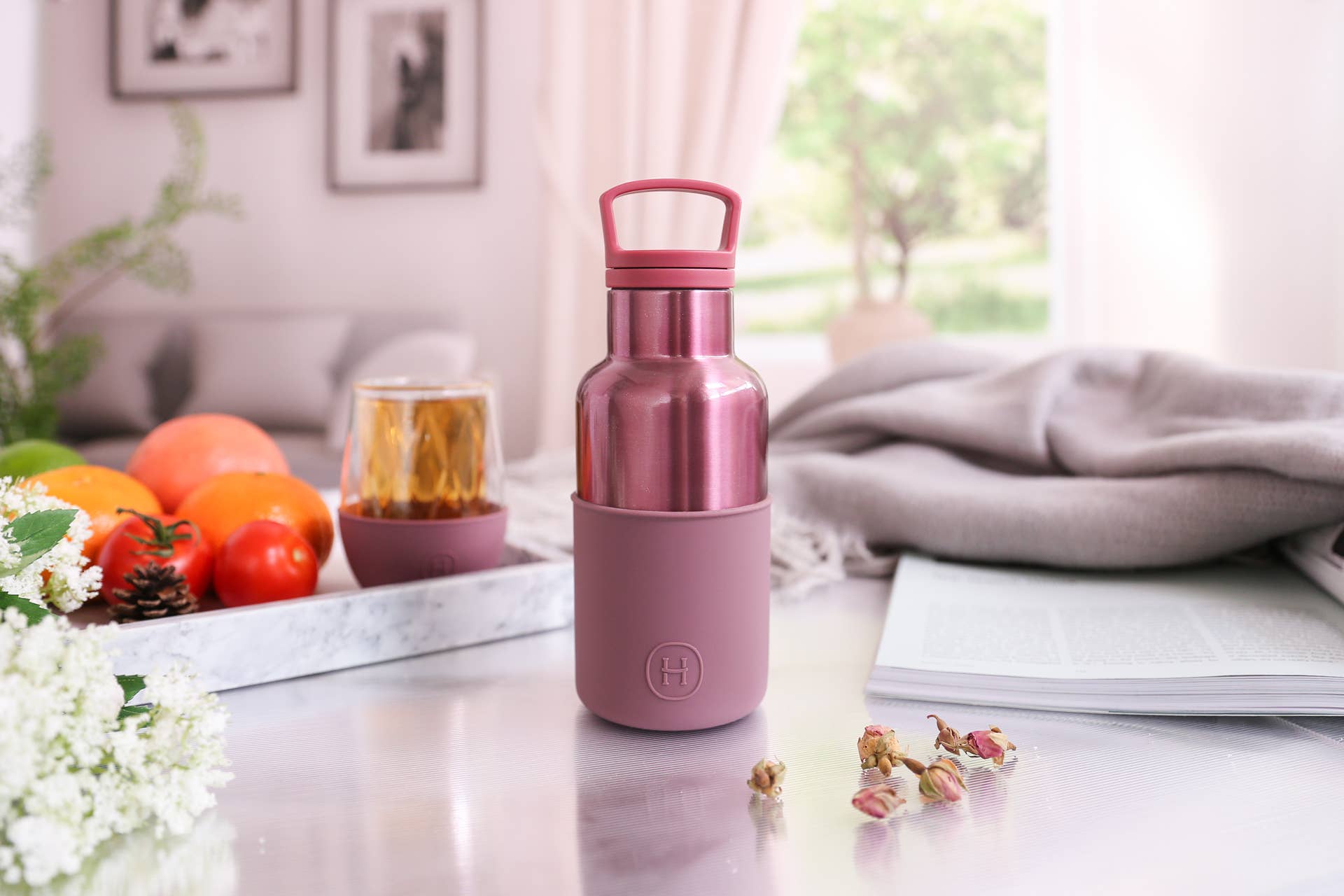 HYDY - Venta al por mayor Botellas de agua - Botella termo Cincin Oro Rosa12