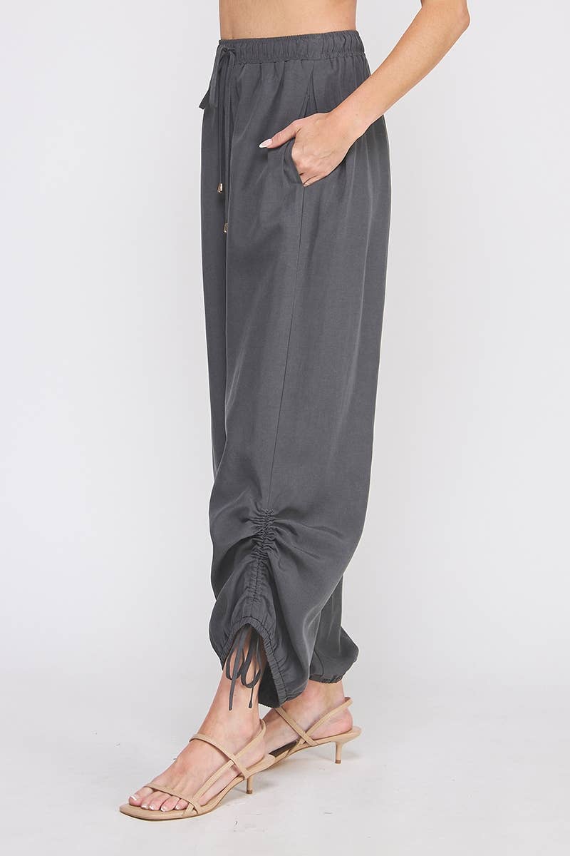 Allie Rose - Wholesale Pants - Women's - Drapey twill, adjustable scrunch jogger7