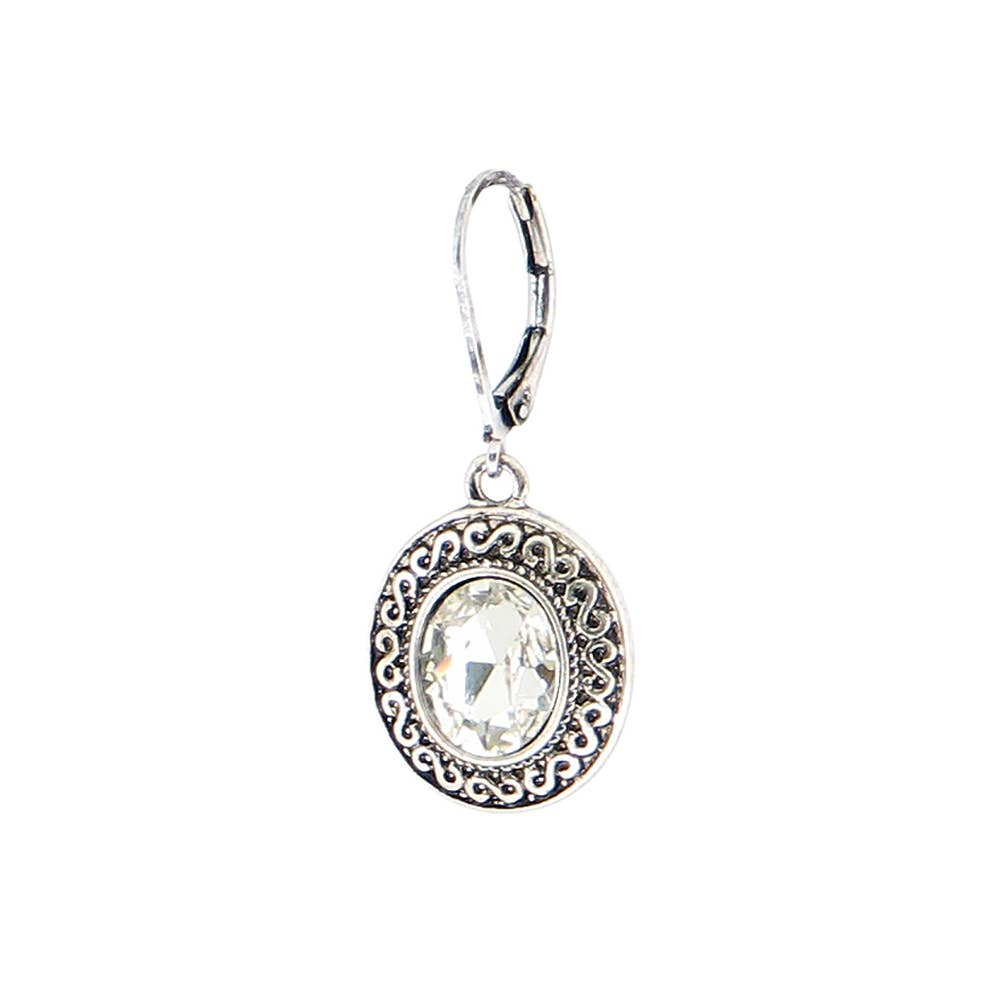 Baked Beads - Vente Boucles d'oreilles pendantes - Boucle d'oreille ovale en cristal autrichien3