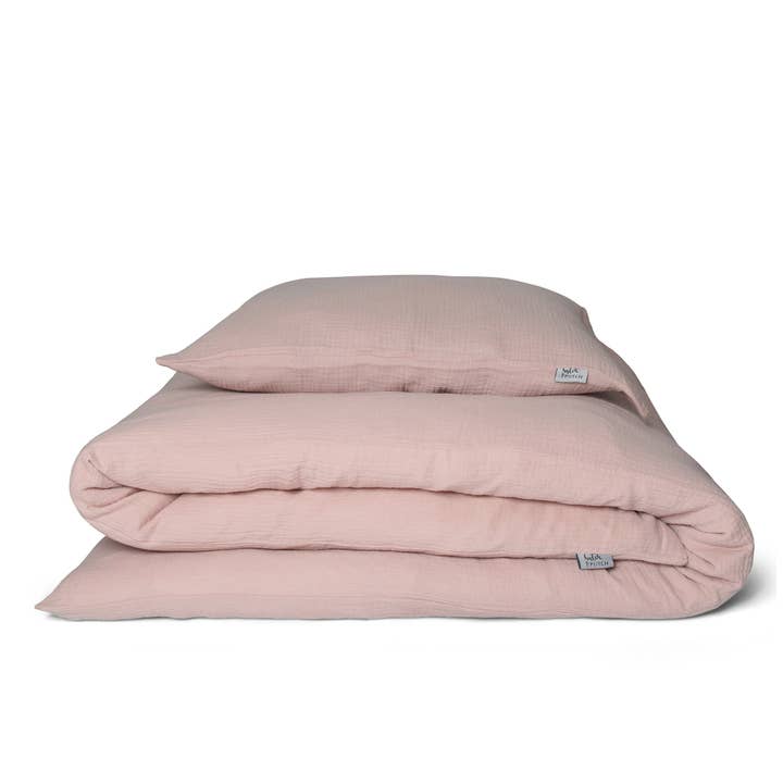 Muslin children's bed linen “Eliane” 135 x 100 cm • Blush for wholesale by hutch&putch