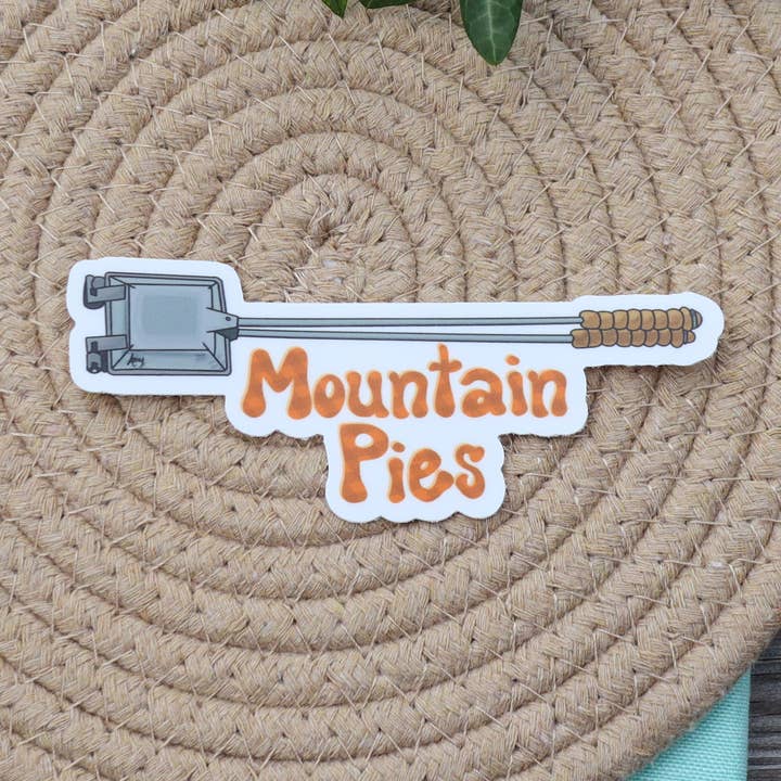 Mountain Pies Camp Food Sticker for wholesale by Sisters' Sunflowers