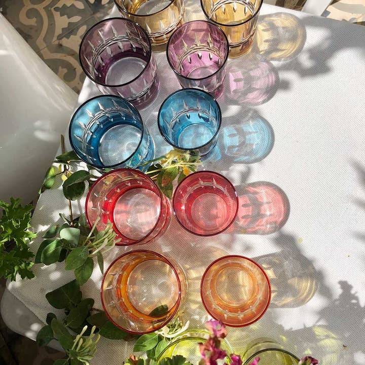 Scents and Feel - Venta al por mayor Copas de cóctel/licor - Juego de 6 vasos de té de cristal tallado