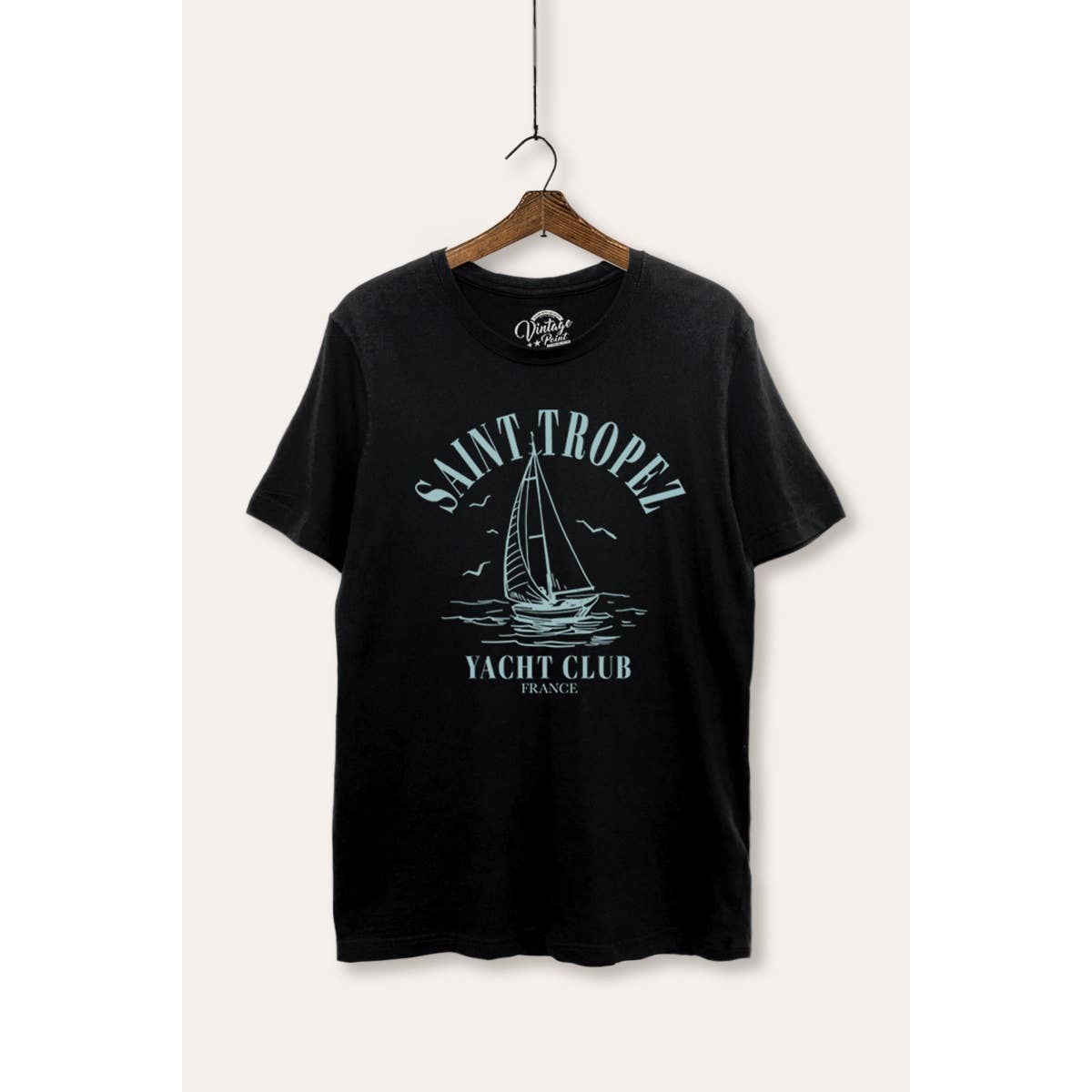 VINTAGE POINT USA - Wholesale T-Shirt (Graphic) - Women's - SAINT TROPEZ YACHT CLUB GRAPHIC BASIC T-SHIRT4