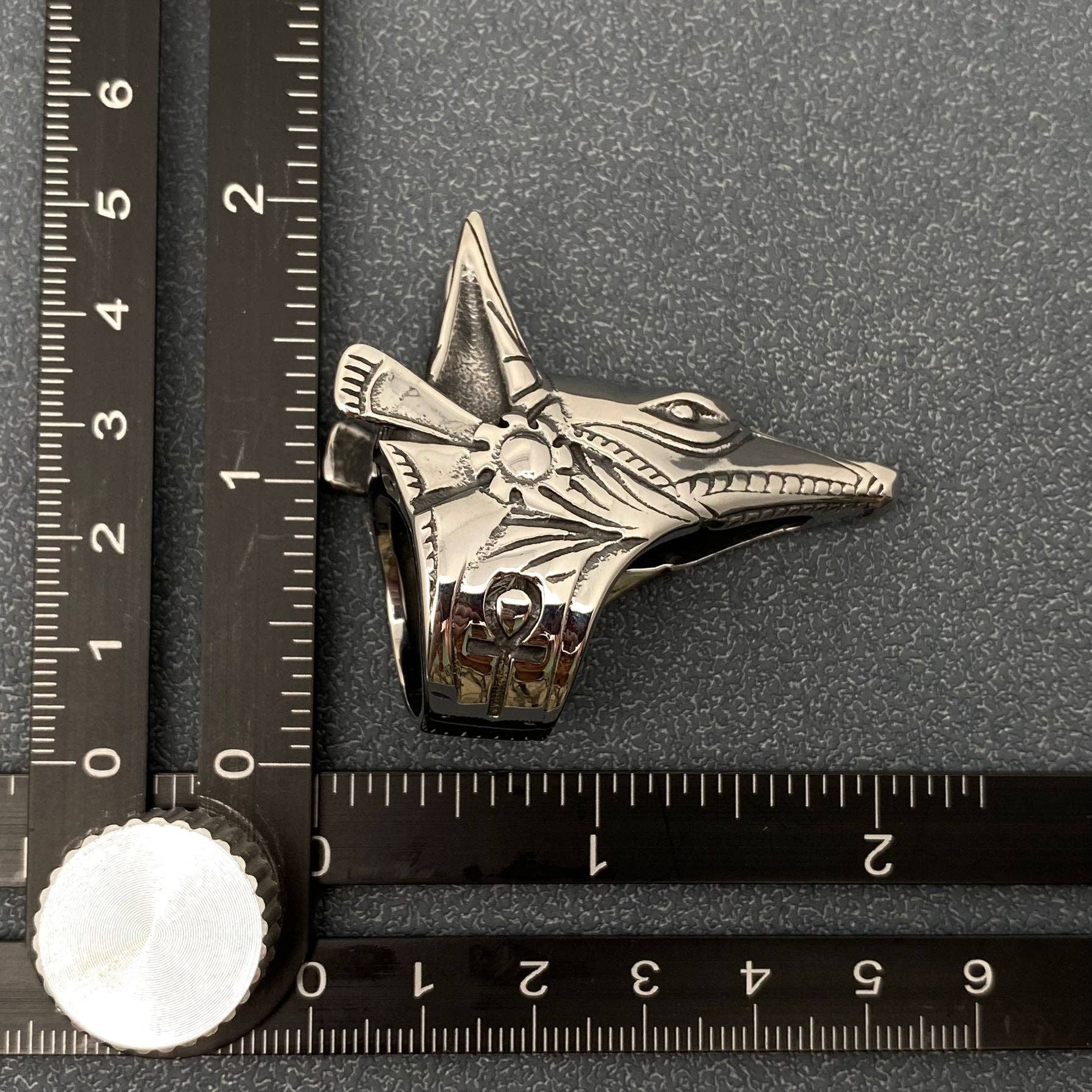 Mio Queena - Wholesale Signet Ring - Egypt Ankh Anubis Stainless Steel Ring - MJ/MR3