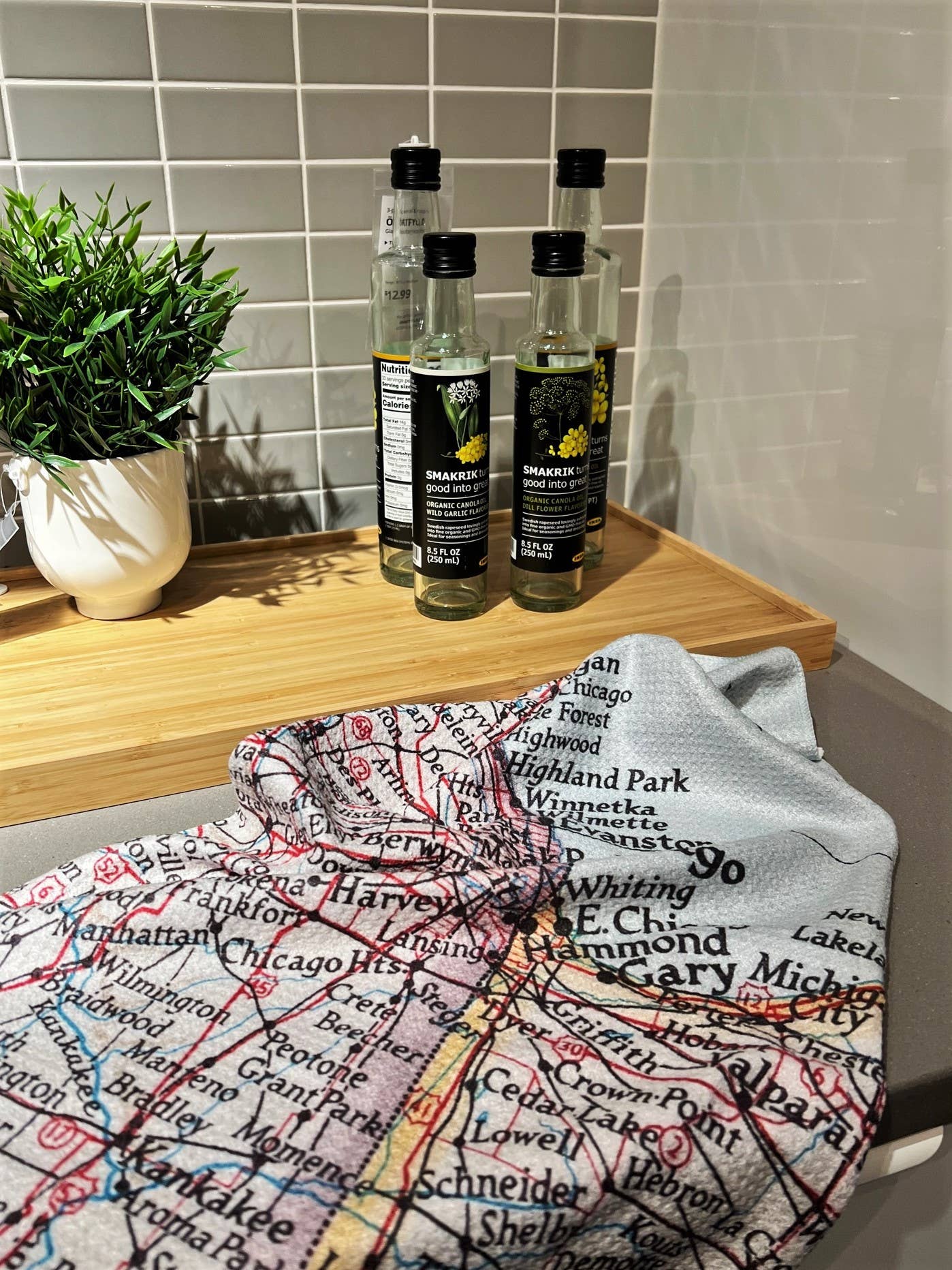 Daisy Mae Designs - Wholesale Tea Towel - New York City Brooklyn Manhattan Map Kitchen Towel Dishtowel1