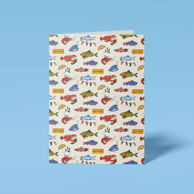 Festive Feast Card for wholesale by Recovering Lazyholic