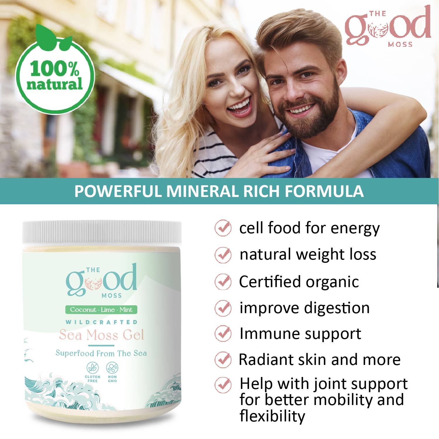 The Good Moss - Wholesale Oral Supplement/Vitamin - Sea Moss Gel - Coconut Lime Mint5