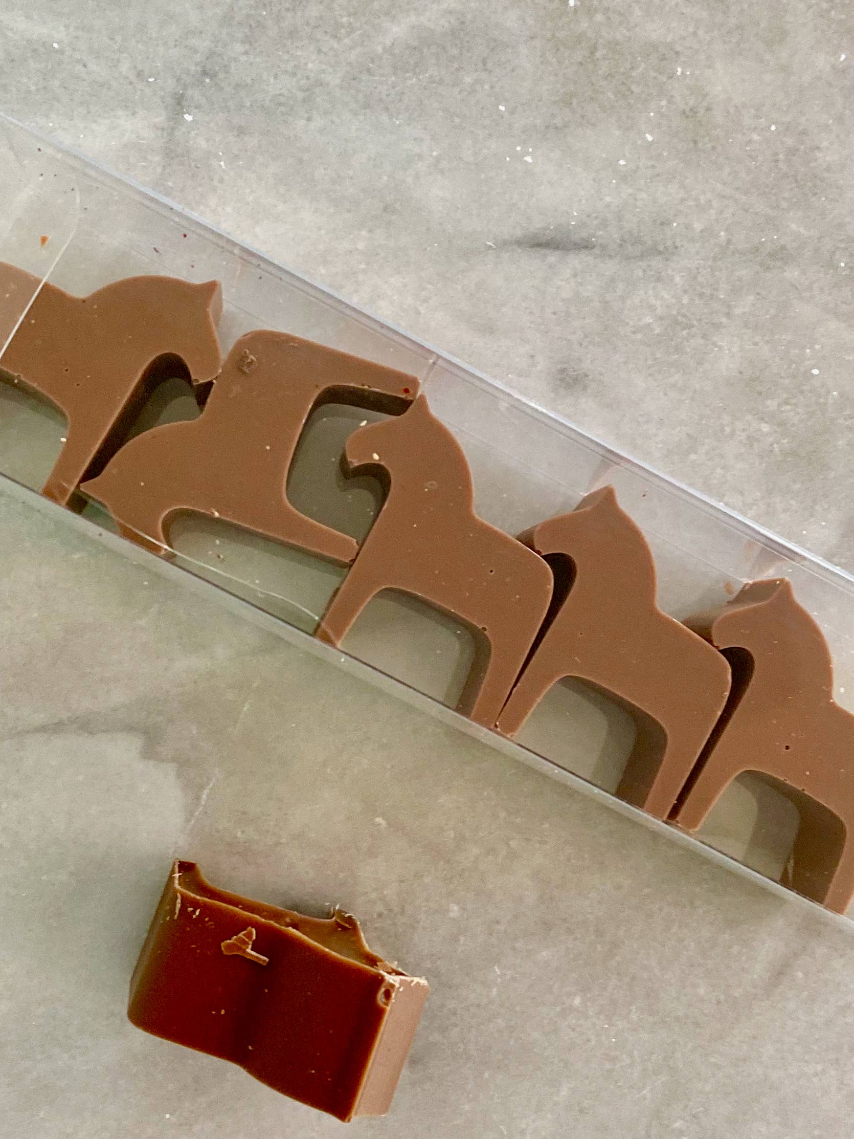 Nantasket Sweets By Swedes - Wholesale Chocolate - Swedish Dala Horses Chocolate Box 5/box7