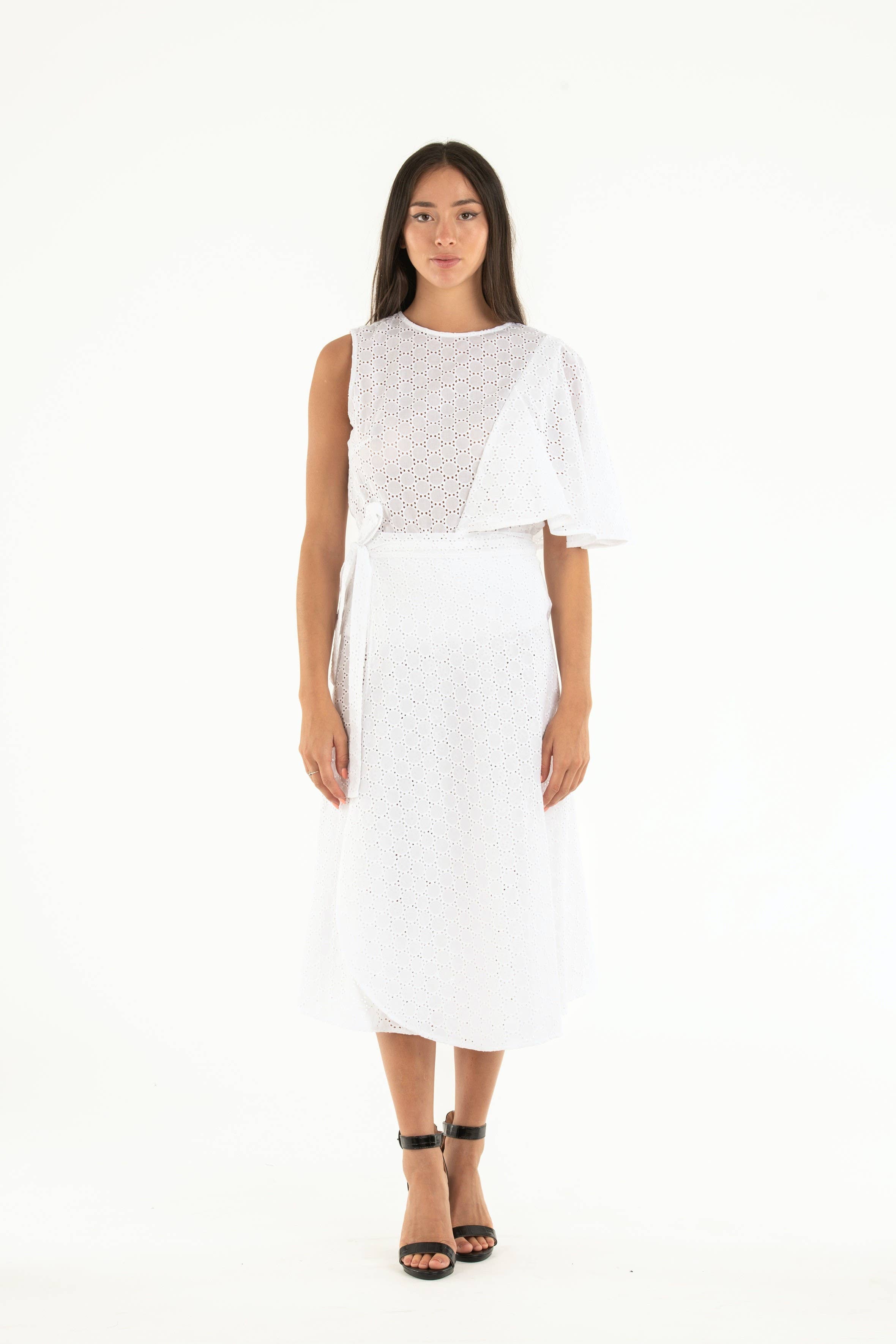 Christine Bi – Saia - Mulher por atacado – Saia em renda Sangallo