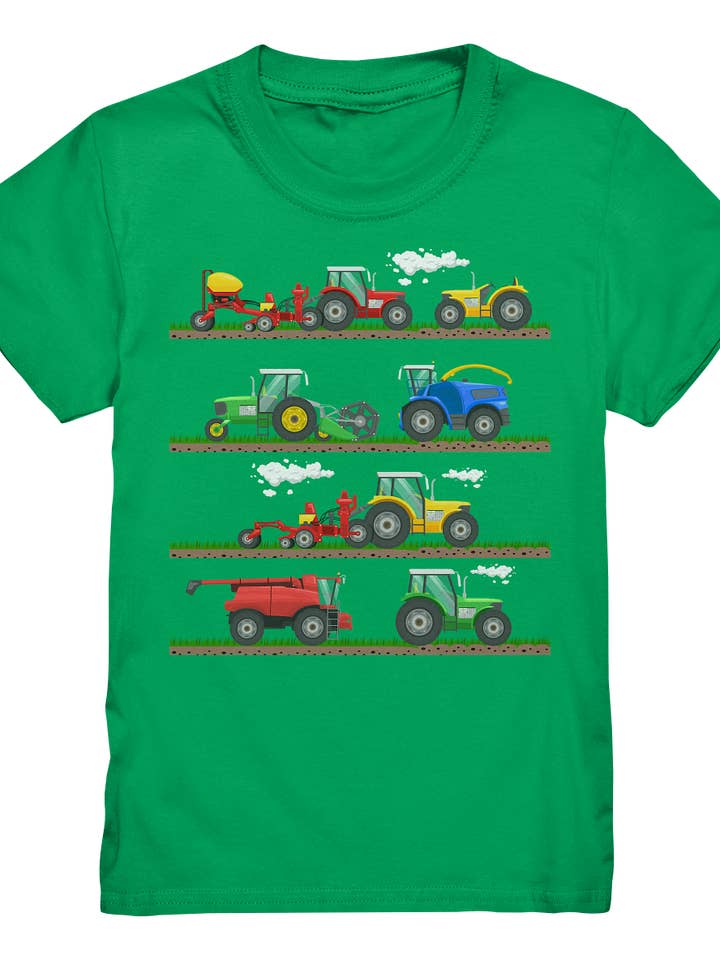 Landmaschinen Mähdrescher Bauernhof Traktor T-Shirt Kinder für den Großhandel von Tigerlino®