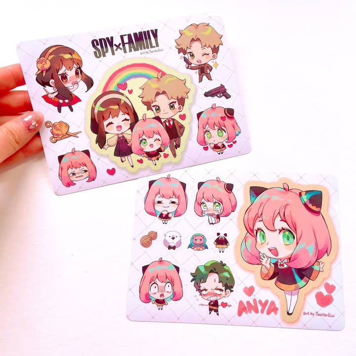 Spy Family Sticker Sheets for wholesale by ToasterKiwi