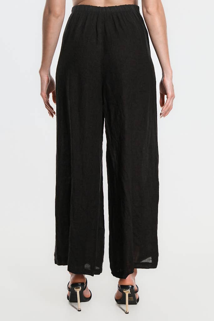 TINA Stephens Italy/Tees By Tina - Vente Pantalon – femme - Pantalon en lin à boutons Gracelynn (PL135)3