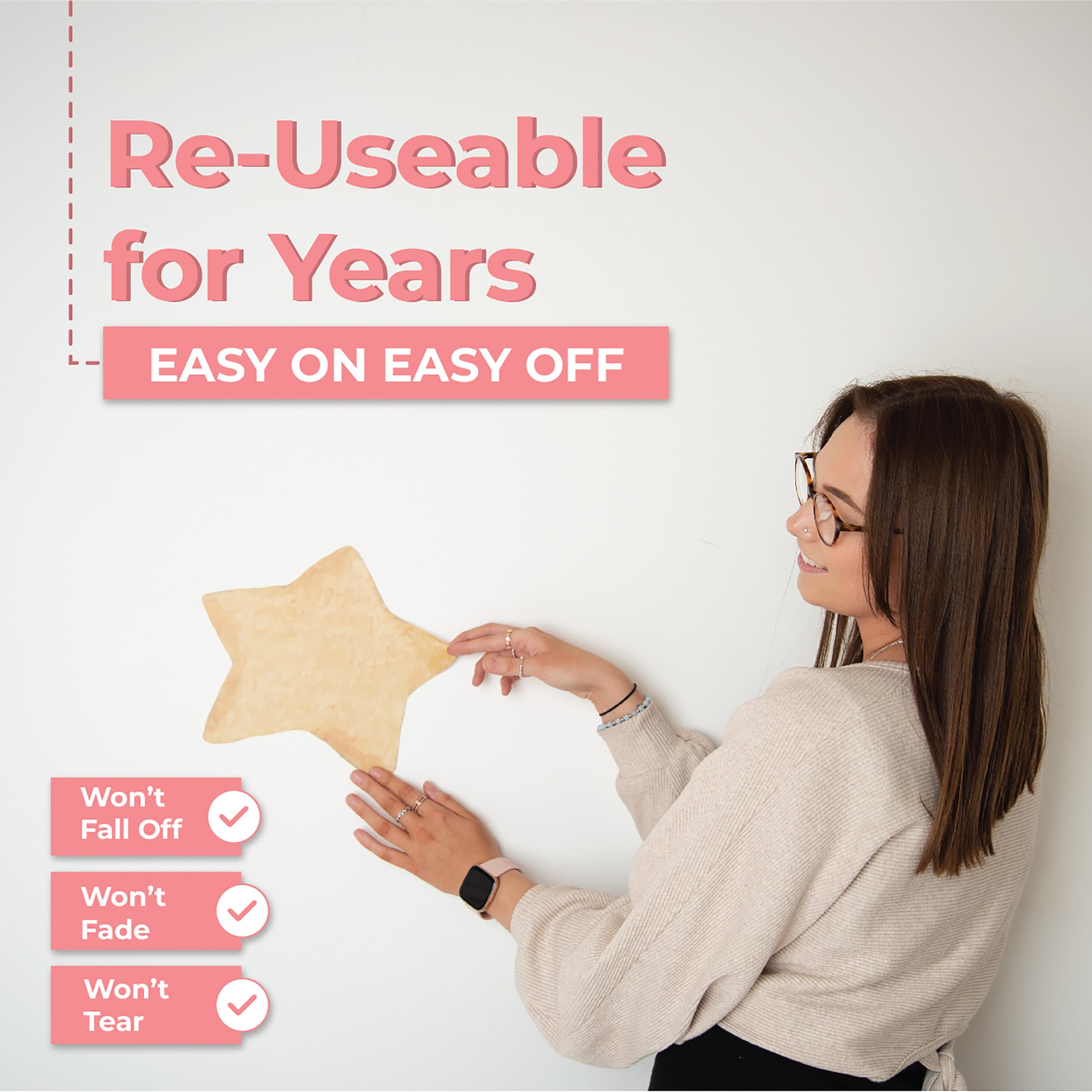 Hello Beautiful Designs – wholesale Klistermärke – Neutrala rosa tack-klistermärken för småföretag, 24-pack7